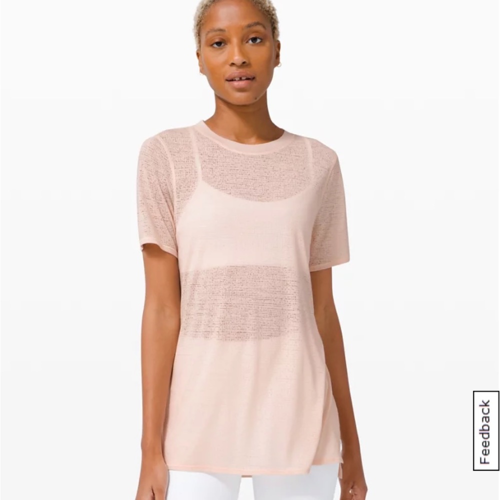 Lululemon Uncovered Tall Tee in Silk Rose - LIKE NEW - size 12